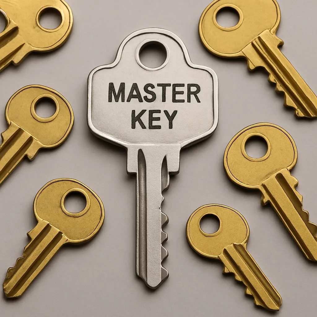 Image of a master key symbolizing success, representing master key systems for unlocking potential and opportunities.
