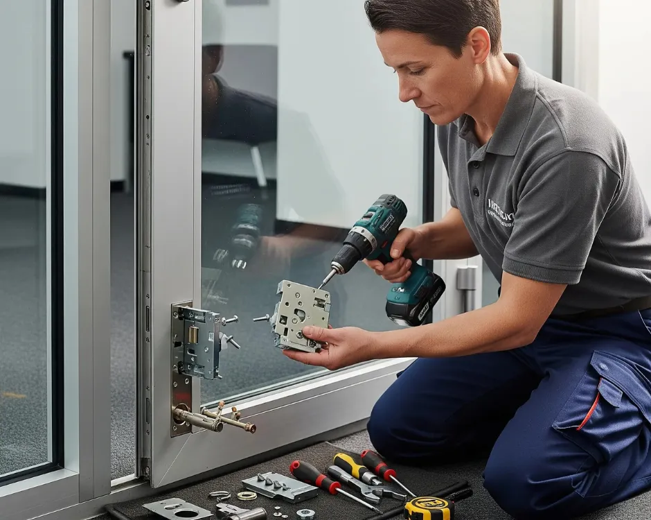 Expert Aluminium Door Lock Replacement. Secure your property with a durable new lock installed by a professional locksmith.