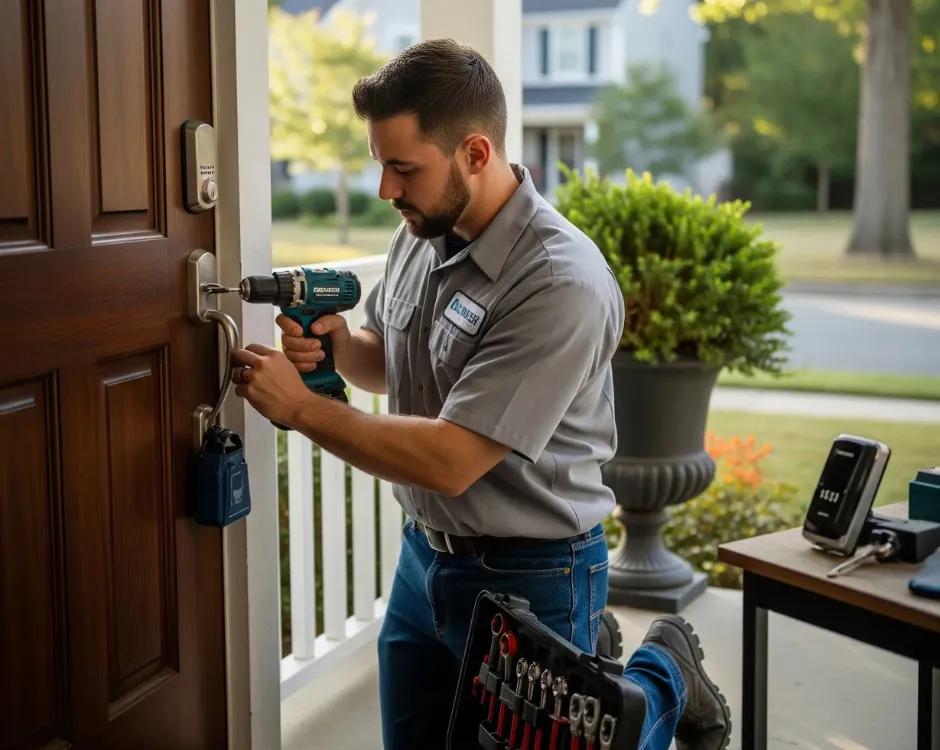 Enjoy the convenience of a Keyless Entry Lock Installation. Our locksmiths provide expert service in residential areas.