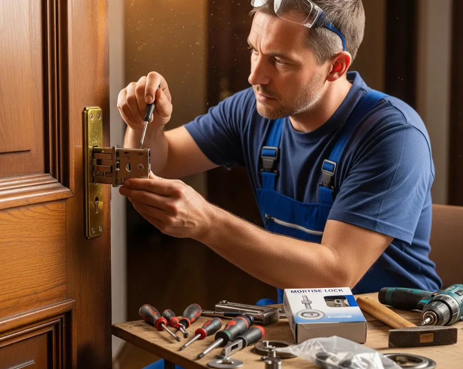 Professional Mortise Door Lock Replacement. Enhance your security with our expert locksmith services for mortise locks.