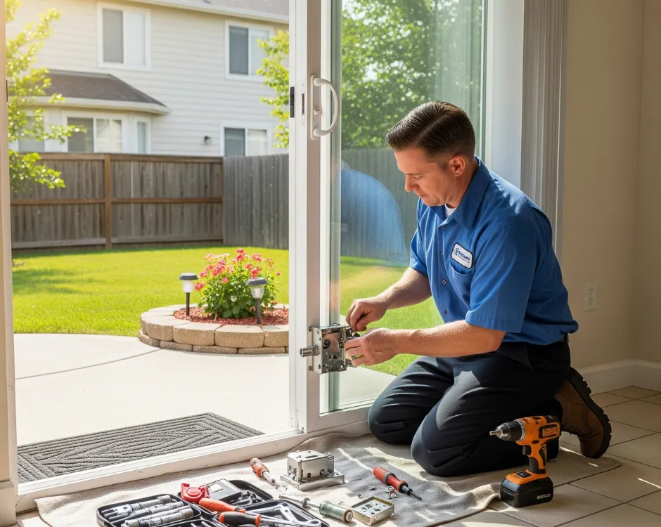 Keep your home secure with our Patio Door Lock Replacement service. Expert locksmiths serving your residential needs.